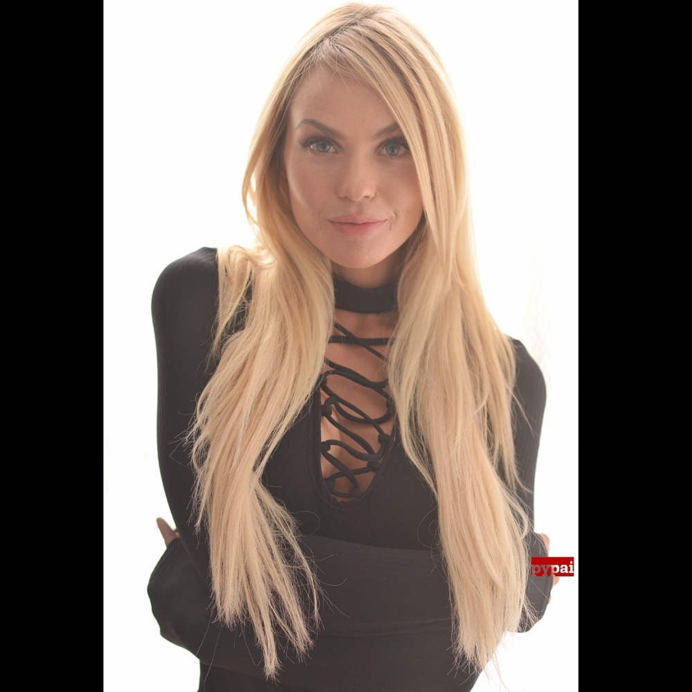 NEW MIX Black Bodysuit Crisscross Deep V Neckline